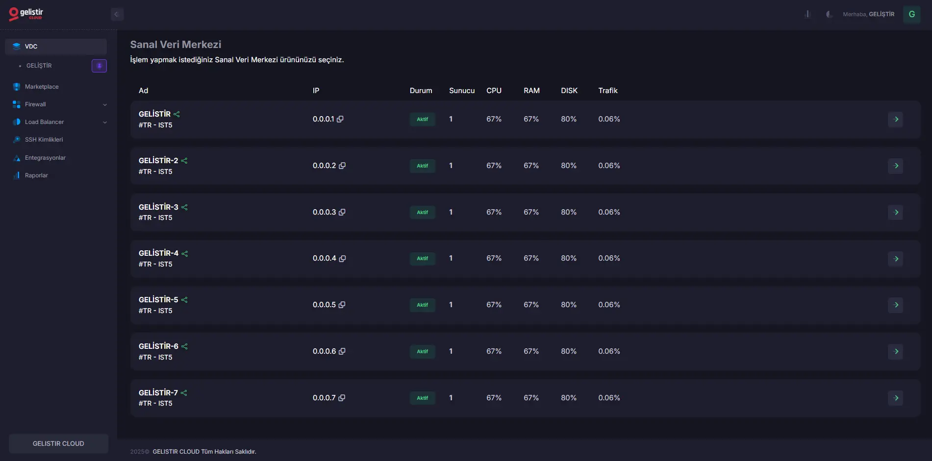 Core Panel Screenshot 1